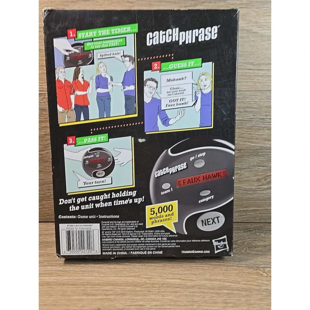 Catch Phrase Handheld Electronic Game Hasbro Black & Gray Brand New Sealed